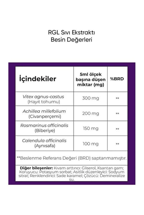 Arifoğlu RGL (Civan Perçemi-Hayıt Tohumu-Aynı Safa-Biberiye) Ekstraktı 225 ml - Arifoğlu Online
