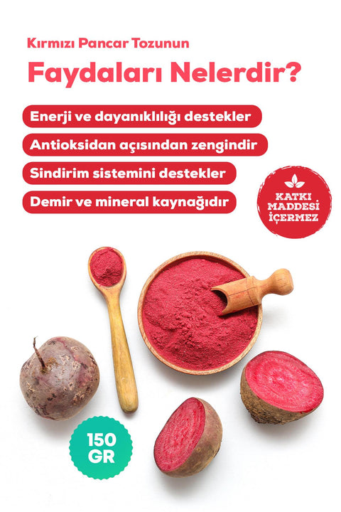 Kırmızı Pancar Kökü Tozu 150 gr (Doğal ve Katkısız) - Arifoğlu Online