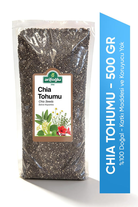 Chia Tohumu 500 gr. Yüksek Lif ve Protein Kaynağı - Arifoğlu Online