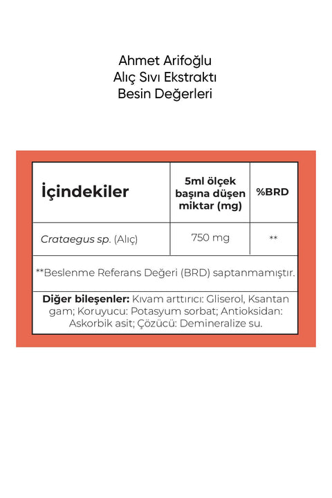 Ahmet Arifoğlu Alıç Meyvesi Sıvı Ekstraktı 225 ml - Arifoğlu Online