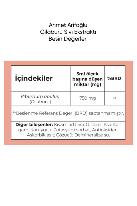 Ahmet Arifoğlu Gilaburu Sıvı Ekstraktı 225 ml - Arifoğlu Online