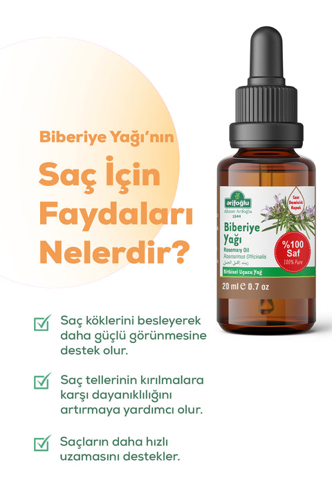 Arifoğlu Biberiye Yağı 20ml %Saf ve Doğal Rosemary - Arifoğlu Online