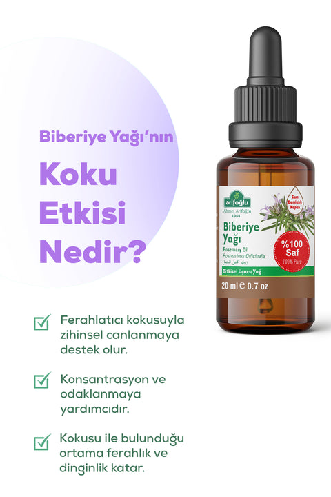 Arifoğlu Biberiye Yağı 20ml %Saf ve Doğal Rosemary - Arifoğlu Online