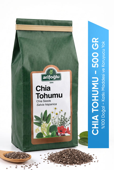 Chia Tohumu 500 gr. Yüksek Lif ve Protein Kaynağı - Arifoğlu Online