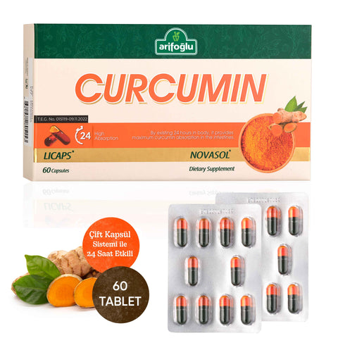 Curcumin 60 Tablet Zerdeçal Ekstresi Takviye Edici Gıda - Arifoğlu Online