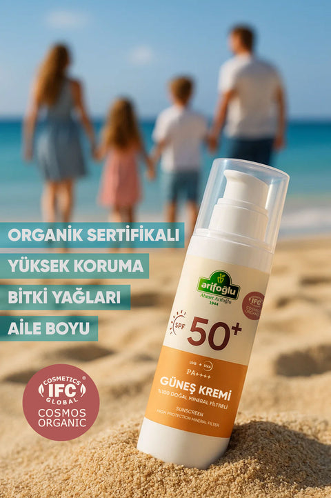 Arifoğlu Organik Güneş Kremi Spf 50 100 ml - Arifoğlu Online