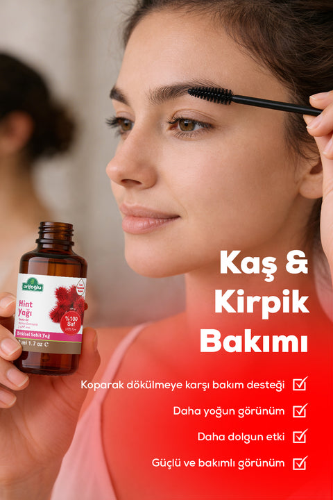 Arifoğlu Hint Yağı Soğuk Sıkım 50ml %100 Saf ve Doğal Castor - Arifoğlu Online