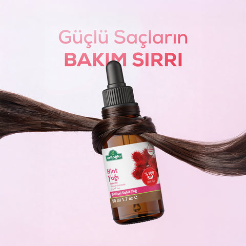 Arifoğlu Hint Yağı Soğuk Sıkım 50ml %100 Saf ve Doğal Castor - Arifoğlu Online