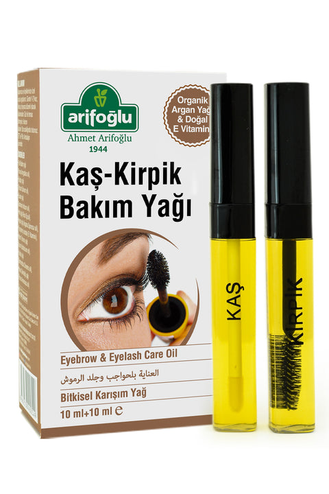 Arifoğlu Kaş Kirpik Bakım Yağı 10+10ml (Doğal E Vitaminli Organik Argan Yağlı) - Arifoğlu Online