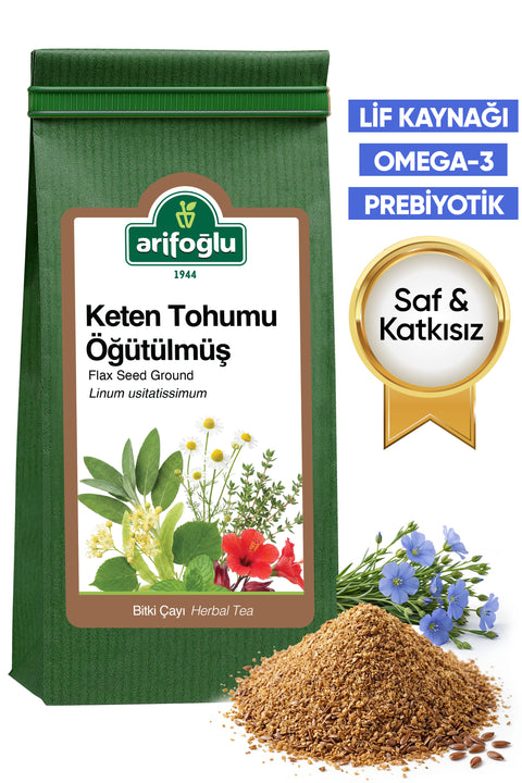 Keten Tohumu Öğütülmüş Toz, Doğal ve Katkısız 250 gr. - Arifoğlu Online
