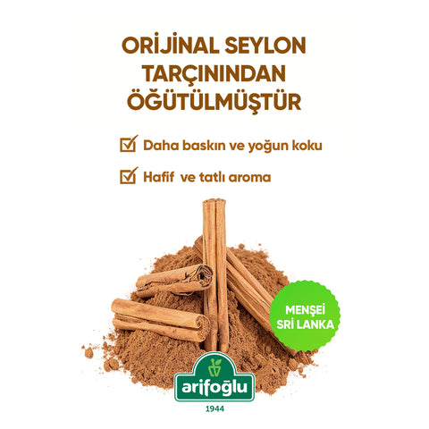 Arifoğlu Seylon Tarçın Toz 70 gr. (Öğütülmüş) Glutensiz, %100 Doğal - Arifoğlu Online