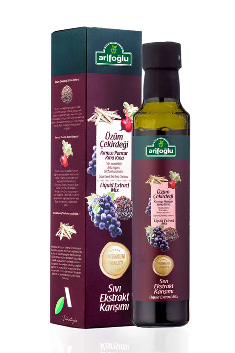Arifoğlu Üzüm Çekirdeği, Kırmızı Pancar, Kına Kına Sıvı Ekstraktı 225 ml