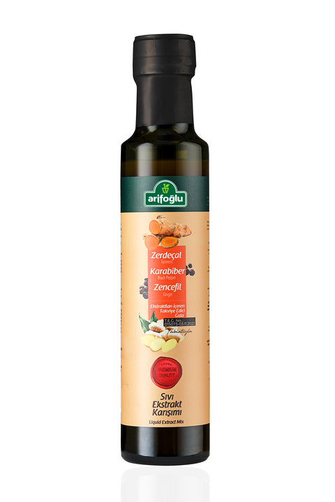 Arifoğlu Zerdeçal Karabiber Zencefil Sıvı Ekstraktı 225ml - Arifoğlu Online