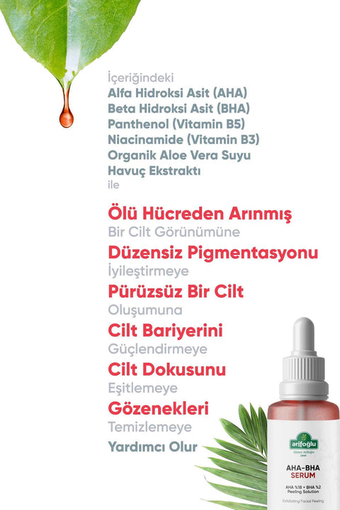 Aha-Bha Cilt Tonu Eşitleyici Ve Canlandırıcı Peeling Serum 30 ml Aha %18 Bha %2 Peeling Solution